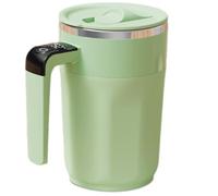 ZYHARUKO Taza de mezcla de café giratoria automática recargable con visualización precisa de temperatura, mezclador eléctrico de gran capacidad