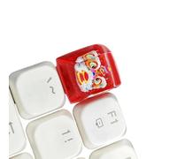 ZYHARUKO Tecla de resina con incrustaciones tradicionales de Dragon Dance translúcidas, epoxi táctil para teclados mecánicos de resina