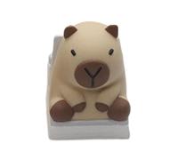 ZYHARUKO Teclas artísticas de resina con tapas de diseño de animales adorables para teclados mecánicos con degradados vibrantes, teclas de resina Capybara