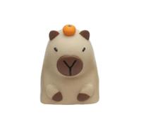 ZYHARUKO Teclas artísticas de resina con tapas de diseño de animales adorables para teclados mecánicos con degradados vibrantes, teclas de resina Capybara