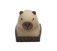 ZYHARUKO Teclas artísticas de resina con tapas de diseño de animales adorables para teclados mecánicos con degradados vibrantes, teclas de resina Capybara
