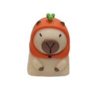 ZYHARUKO Teclas artísticas de resina con tapas de diseño de animales adorables para teclados mecánicos con degradados vibrantes, teclas de resina Capybara