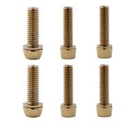 ZYHARUKO Tornillos de vástago de bicicleta de acero M5/6 x 20 mm, tornillos para manillar de bicicleta, piezas para manillar de bicicleta