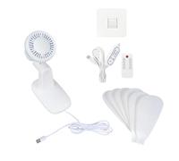 ZYHARUKO Ventilador de pared alimentado por USB con control remoto desmontable, 4 ajustes de velocidad y función de temporizador, para tienda de campaña de oficina en casa, ahorro de energía