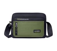 ZYHARUKO Versátil bolsa de hombro con múltiples compartimentos, ligera Oxford para viajes de negocios y aventuras al aire libre, bolsa de mensajero Oxford ligera, Green, One Size