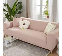 ZYHBBGXFC-XM Funda de sofá de 1, 2, 3, 4 y 5 plazas, de Terciopelo Grueso de Lujo, Protector de Muebles de Color Liso, Funda elástica for sillón reclinable(Pink,3-Seat 190-230cm)