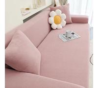 ZYHBBGXFC-XM Funda de sofá de 1, 2, 3, 4 y 5 plazas, de Terciopelo Grueso de Lujo, Protector de Muebles de Color Liso, Funda elástica for sillón reclinable(Pink,1-Seat 90-140cm)