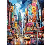 ZYHDK 1000 Piezas Rompecabezas - Colourful Rompecabezas Irregular - Abstract Cityscapes Oil Painting - For Juguetes Educativos Familiares para Adultos - Wall Art Gifts - Jz15Ap