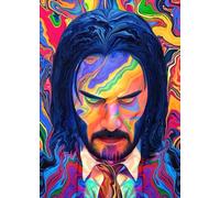 ZYHDK 1500 Piezas - Fotos - Gifts - Rompecabezas Irregular - Johns Wickss Art Póster - Juego De Desafío para Adultos - Juguete De Descompresión Familiar,Rh75Mo