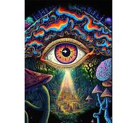 ZYHDK 1500 Piezas - Póster - Difficult Rompecabezas - Gifts - Eye Psychedelic Art Painting - Juguetes De Desafío Personalizados para Adultos - Decoración del Hogar - Zy123Zk