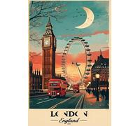ZYHDK - 2000 piezas - Rompecabezas de colores - Fotos - Regalos - Londons Englands Travel Poster - Juguete Antiestrés Para Adultos - Juegos De Memoria Y Cognición - JP168Aq