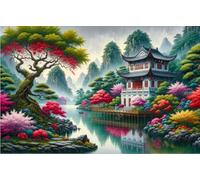 ZYHDK JP104Aq - Puzzle de 2000 piezas para adultos - Japanese Style Gardens - Regalos - Juguetes de desafío personalizados para adultos - Decoración interior - JP104Aq