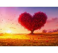 ZYHDK Love Tree Carteles ,1000 Piezas ,Abstract Rompecabezas De Arte ,Juguetes De Descompresión Familiar ,Aldult Rompecabezas Game ,Home Wall Decor Xd400Yk