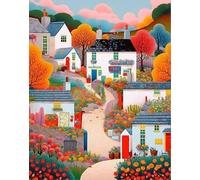 ZYHDK - Rompecabezas de 2000 piezas - Regalos - Fotos - Colorido Whimsical Townss - Divertido Juguete Personalizado Puzzle Para Adultos - Inicio Juegos Educativos PuzzlesBd73Zk