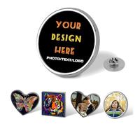 ZYHJJ Chapas Personalizadas,Insignia De Botón De Pin De Solapa con Botones De Foto Personalizados,Diseña Tus Propios Insignias con Foto/Texto/Logo,Decoración de Ropa Regalo DIY Mochila Accesorios