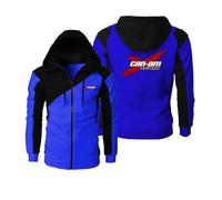 ZYHJZ Sudadera informal con capucha para hombre para Can-am, abrigo de manga larga con bolsillo, chaqueta para primavera y otoño, ropa de calle juvenil estilo hipster.,Blue-L