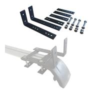 ZYHNNKL Soporte Universal de Acero Inoxidable, Kit de Instalación de Soportes en Forma de L para Toldos, Capacidad de Peso de 75 Kg, para Portaequipajes y Toldos(Black)