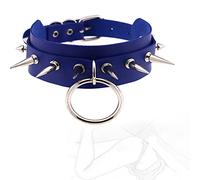 ZYHNYTAO Collar de Cuero Collar Punk Gótico Gargantilla Erótica con Remaches O Ring Restricción SM Bondage Fetiche Esclavo Juego de Roles Cosplay Juguete Sexual para Mujeres Hombres Parejas