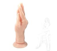 ZYHNYTAO Consolador suave con forma de mano, tapón anal con ventosa fuerte, consoladores realistas, consolador anal, estimulador de próstata vaginal, masaje, masturbación SM (A, color carne)