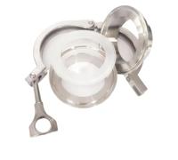 ZYHNYTAO Juego de casquillos sanitarios Triclamp, 1 abrazadera + 2 casquillos + 1 junta de silicona, conexión rápida de acero inoxidable SS304 Tri Clamp