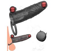 ZYHNYTAO Manga del Pene Control Remoto Inalámbrico 10 Frecuencia Vibración Manga del Pene Vibración Agrandamiento del Pene Brida del Pene Estimulador de la Vagina Masturbación Juguete Sexual