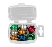 ZYIHNIRB 8 Piezas de Espaciadores de Rodamientos para Patines con Caja de Almacenamiento, Accesorios de Fitness de 8 Mm para Actividades Al Aire Libre, Colores Mezclados Al Azar