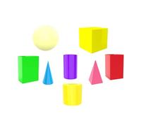 ZYIHNIRB Bloques de Sólidos Geométricos con Formas 3D para Niños, Profesores Y Material Escolar para El Hogar.