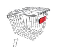 ZYIHNIRB Cesta de Almacenamiento Trasera para Bicicleta, Portátil, de Alambre de Hierro, Moderna Y Resistente, para Niños Y Adultos, Ideal para Bicicletas, Plata