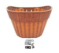 ZYIHNIRB Cesta Delantera para Bicicleta Estilo Retro, Duradera, Compatible con La Mayoría de Bicicletas para Adultos, Portaequipajes Extraíble, Accesorios para, S Marrón