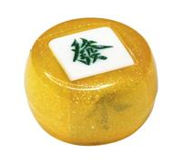 ZYIHNIRB Dados de Mahjong Chinos, Juguete de Entretenimiento, Dados de Juego de Múltiples Caras, Dados Poliédricos para Bar, oro, tal como se describe