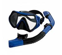 ZYIHNIRB Gafas de Buceo para Niños con Visión Clara Clip Lateral Ajustable Diseño y Lente de Cristal Reforzado Adecuado para Aprender a Bucear Vacaciones, Azul, Máscar Snorkel