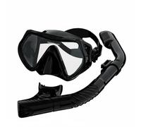 ZYIHNIRB Gafas de Buceo para Niños con Visión Clara Clip Lateral Ajustable Diseño y Lente de Cristal Reforzado Adecuado para Aprender a Bucear Vacaciones, Negro, Máscar Snorkel