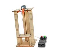 ZYIHNIRB Kit de Construcción de Madera para Construir Un Modelo de Ascensor Eléctrico de Bricolaje. Experimento Científico.