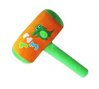 ZYIHNIRB Martillo de Felpa Acolchado con Campana Oculta Acabado en Dibujos de Animales Relleno Suave y Material Seguro Adecuado para Bebés Desarrollo, Cocodrilo