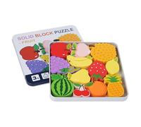 ZYIHNIRB Rompecabezas 3D de Dibujos Animados, Juguetes Educativos para El Aprendizaje Temprano, Percepción del Color Y Desarrollo de La Motricidad Fina, Fruta