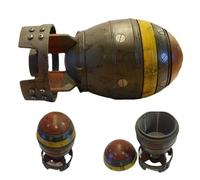 ZYILE Estatua Nuclear Fallout Decor Bomba Nuclear Caja de Almacenamiento Figuras 3D Resina Que se Puede Abrir Escultura de Cohete Mini Modelo Vintage Bomba Decoración de Escritorio for el hogar