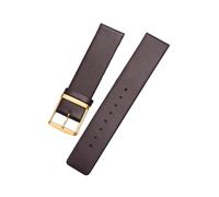 zyimodl 16-22mm Correa simple sin costuras de cuero vacuno de grano liso para relojes de cuarzo de hombres/mujeres