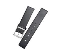 zyimodl 16-22mm Correa simple sin costuras de cuero vacuno de grano liso para relojes de cuarzo de hombres/mujeres
