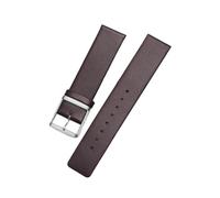 zyimodl 16-22mm Correa simple sin costuras de cuero vacuno de grano liso para relojes de cuarzo de hombres/mujeres