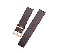 zyimodl 16-22mm Correa simple sin costuras de cuero vacuno de grano liso para relojes de cuarzo de hombres/mujeres