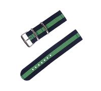 zyimodl 18/20/22/24mm Reemplazo de correa de reloj tejida de nailon con estampado de rayas de colores para reloj de cuarzo, 20mm