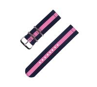 zyimodl 18/20/22/24mm Reemplazo de correa de reloj tejida de nailon con estampado de rayas de colores para reloj de cuarzo, 22mm