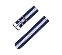zyimodl 18/20/22/24mm Reemplazo de correa de reloj tejida de nailon con estampado de rayas de colores para reloj de cuarzo, 18mm