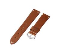 zyimodl 18-24mm Correa de reloj de cuero encerado con aceite de diseño delgado con herramienta de instalación, 18mm