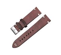 zyimodl 18-24mm Correa de reloj de piel de vaca gruesa, suave y flexible, estilo vintage, para relojes mecánicos, 18mm