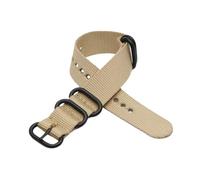 zyimodl 18mm-24mm Correa de reloj tejida de nailon alargada integrada con impresión a rayas para relojes mecánicos, 24mm