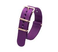 zyimodl 18mm-24mm Correa de reloj tejida de nailon de color sólido para mujer con hebilla de oro rosa, 18mm