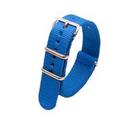 zyimodl 18mm-24mm Correa de reloj tejida de nailon de color sólido para mujer con hebilla de oro rosa, 18mm