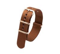 zyimodl 18mm-24mm Correa de reloj tejida de nailon de color sólido para mujer con hebilla de oro rosa, 24mm
