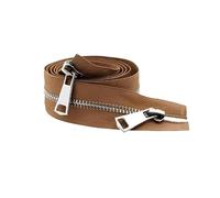 zyimodl 1pc 50cm 5# Cremallera metálica de colores con doble deslizador y extremo abierto para prendas de vestir, textiles para el hogar